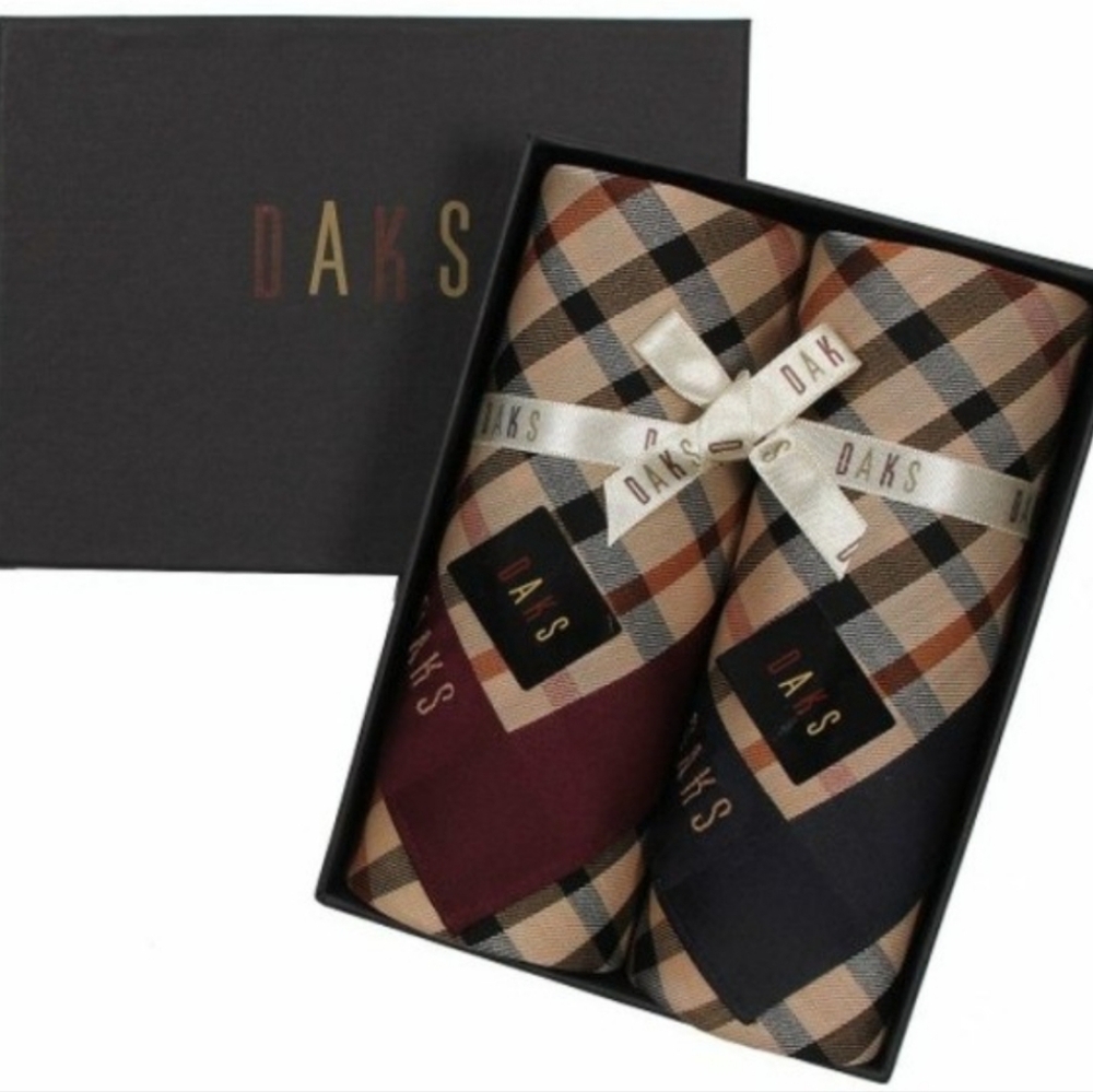 [NEW]Daks Set of 2 handkerchiefs
